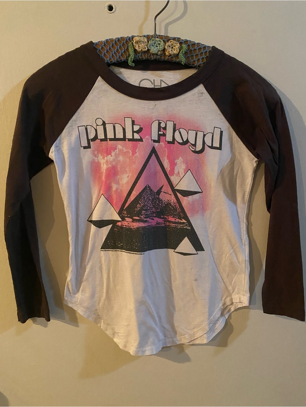 Pink Floyd Kids Raglan Graphic Tee - White & Black